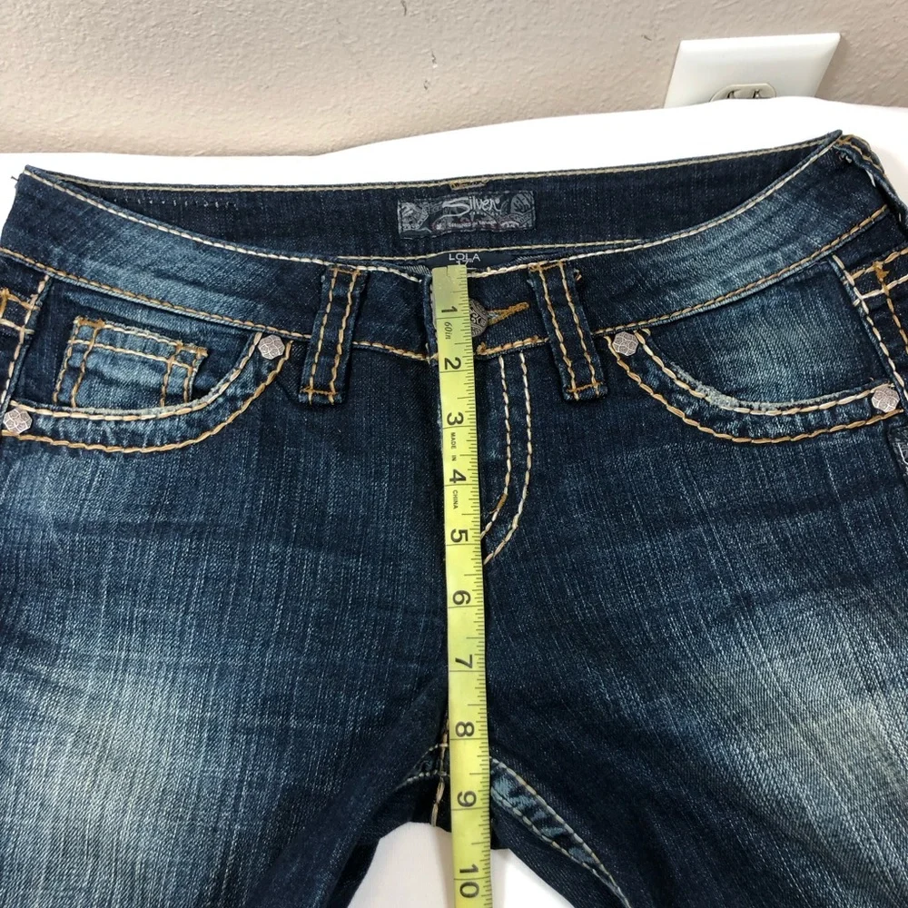 Silver Jeans Co Lola 17” Cotton Mix Dark Wash Straight Leg Jeans W27 L32